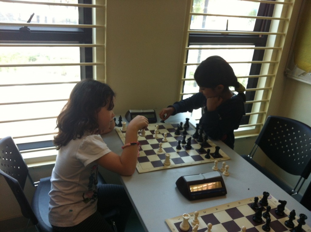 Gauri (right) on her first club meeting against Juliette (?) who tried for the first time