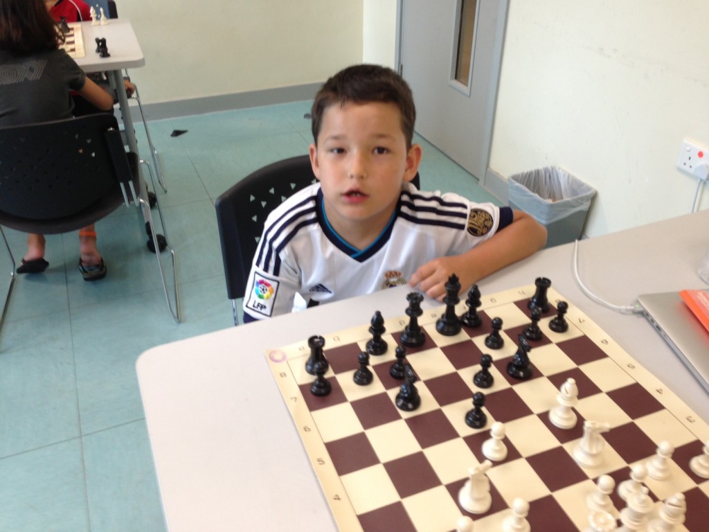 Mikael played confidently with black to claim a draw!