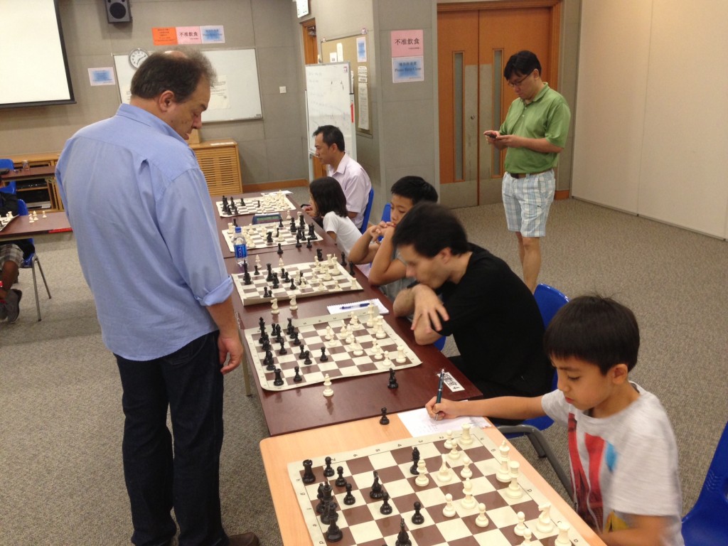 IGM Grivas Playing Simul at Caissa in Kennedy Town
