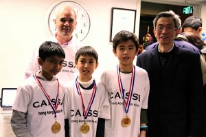 U12 Team (left to right): Arjun, Oliver and Ernest (missing Mike)