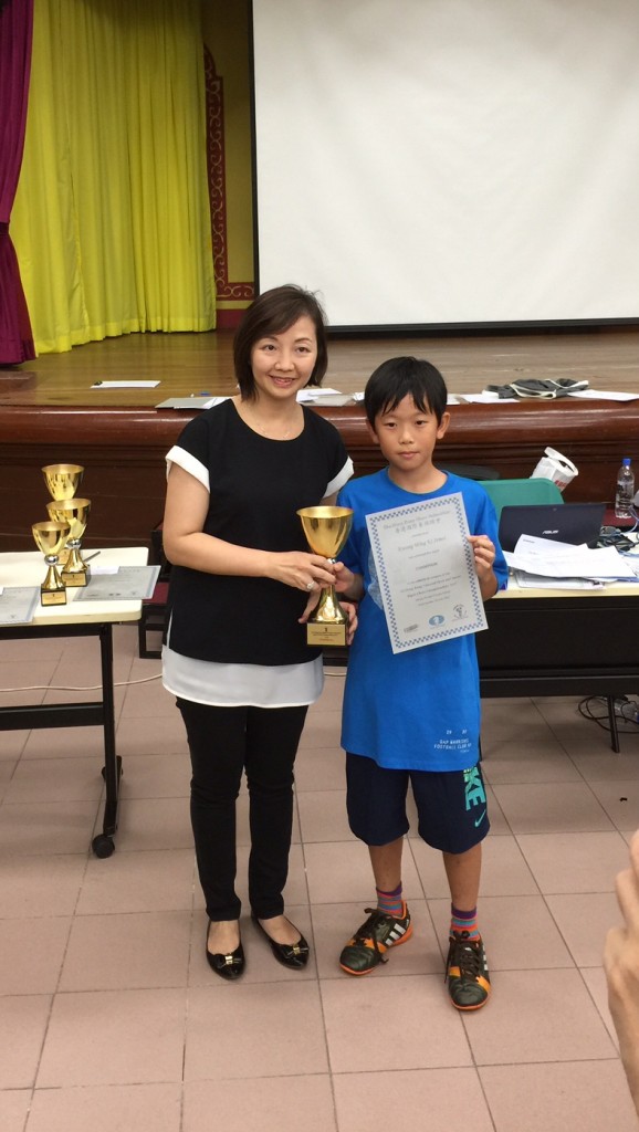 HKCF 1st National Rapid Champion U12  James Kwong